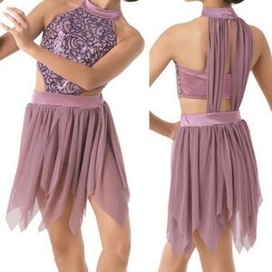 WEISSMAN Dance Costume lavender mauve purple  WAITING GAME 10271 adult LA